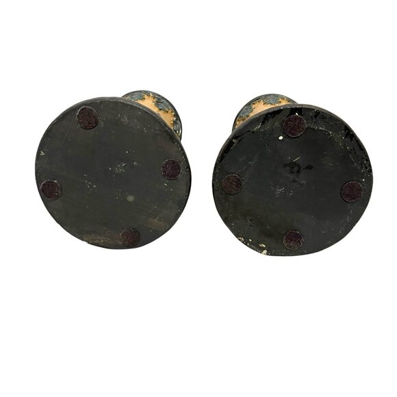 Vintage Monkey Butler Bellhop Pedestal Vase Cornucopia Tropical 12" Tall Pair - Picture 6 of 6